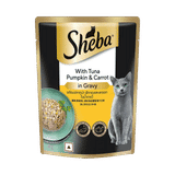 Sheba Fine Adult Wet Cat Food, Tuna Pumpkin & Carrot In Gravy