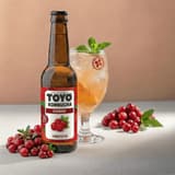 Toyo Kombucha Low Sugar Cranberry | Non-Alcoholic Fermented Tea
