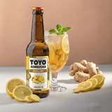 Toyo Kombucha Low Sugar Ginger Lemon | Non-Alcoholic Fermented Tea
