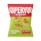 SuperYou 10g Protein Multigrain Chips - Sour Cream & Onion (No Palm oil, Baked not fried)
