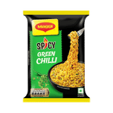 Maggi Spicy Green Chilli Noodles, Spicy Green Chilli Flavour, Instant & Easy Snack