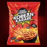 Too Yumm Hot Spicy Korean Karare, 60% Less Saturated Fats, No Palm Oil Healthy Crisps Namkeen